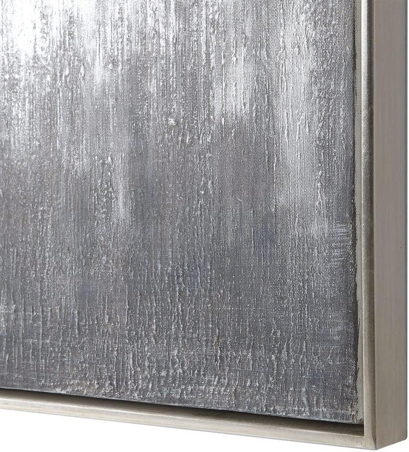 Uttermost Gray  61 inch Hand Painted Canvas Set of 3  - Image 5