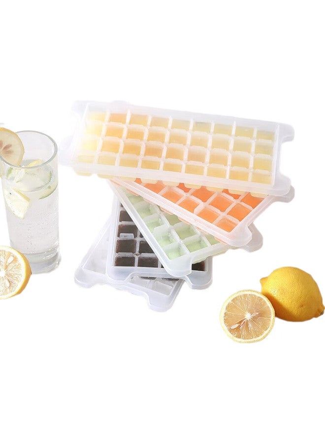 All-round Quanshi Ice Cube Tray, Plastic Ice Maker Mold, Freezer Ice Cube Tray, 4 Layers, 144 Grids, With Ice Scoop, Snap-On Lid - Image 2