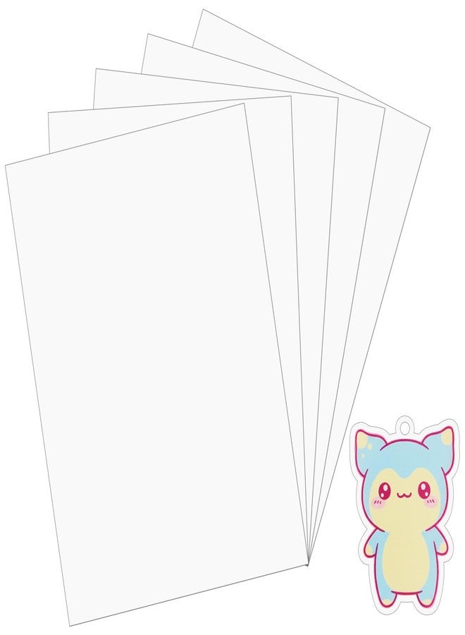 WISYOK 5Pcs Shrinky Dink Sheets, Printable Shrinking Plastic Sheets for DIY, Keychains, Crafts, Ornament and Gifts, Inkjet Only, 8.3X11.7inch - Image 1
