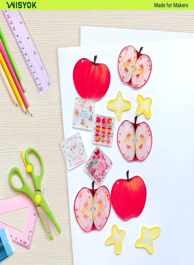 WISYOK 5Pcs Shrinky Dink Sheets, Printable Shrinking Plastic Sheets for DIY, Keychains, Crafts, Ornament and Gifts, Inkjet Only, 8.3X11.7inch - Image 5