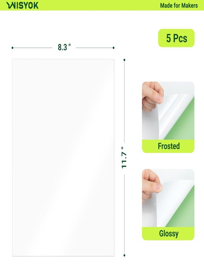 WISYOK 5Pcs Shrinky Dink Sheets, Printable Shrinking Plastic Sheets for DIY, Keychains, Crafts, Ornament and Gifts, Inkjet Only, 8.3X11.7inch - Image 2