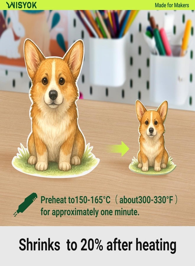 WISYOK 5Pcs Shrinky Dink Sheets, Printable Shrinking Plastic Sheets for DIY, Keychains, Crafts, Ornament and Gifts, Inkjet Only, 8.3X11.7inch - Image 3