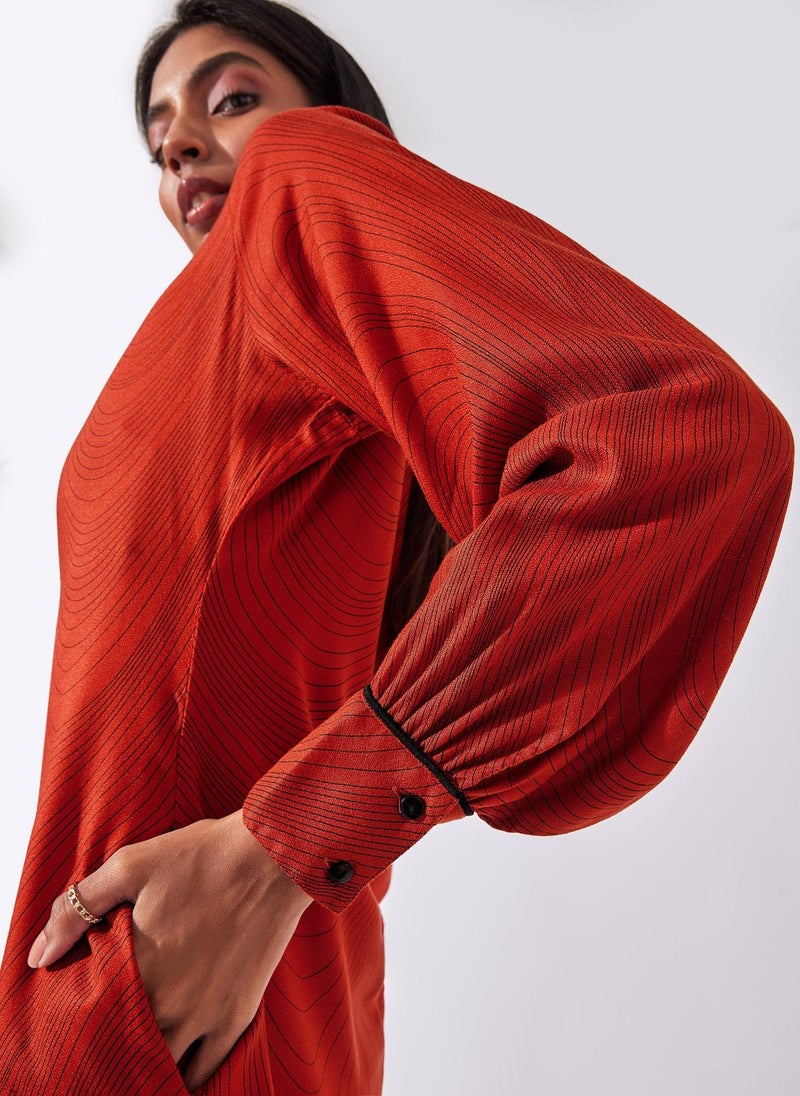 The Label Life Printed Mockneck Dress - Image 4