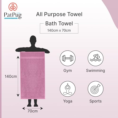PatPug 100% Indian Ultra Soft Cotton 450 GSM Towel for Bath | 140x70 cm | Large Bath Towel | Highly Absorbent | Quick Drying | Durable | Towel for Men, Women & Kids (Mahogany and Olive Green) - Image 4