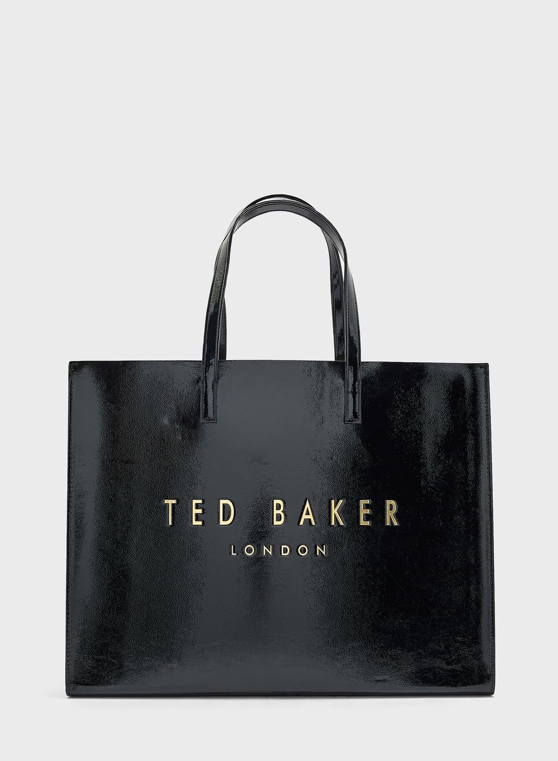 Ted Baker パミナ ラフィアストローワイドショッパーバッグ Woman ベージュ ラフィア＆レザー ショッピング バッグ ミニ