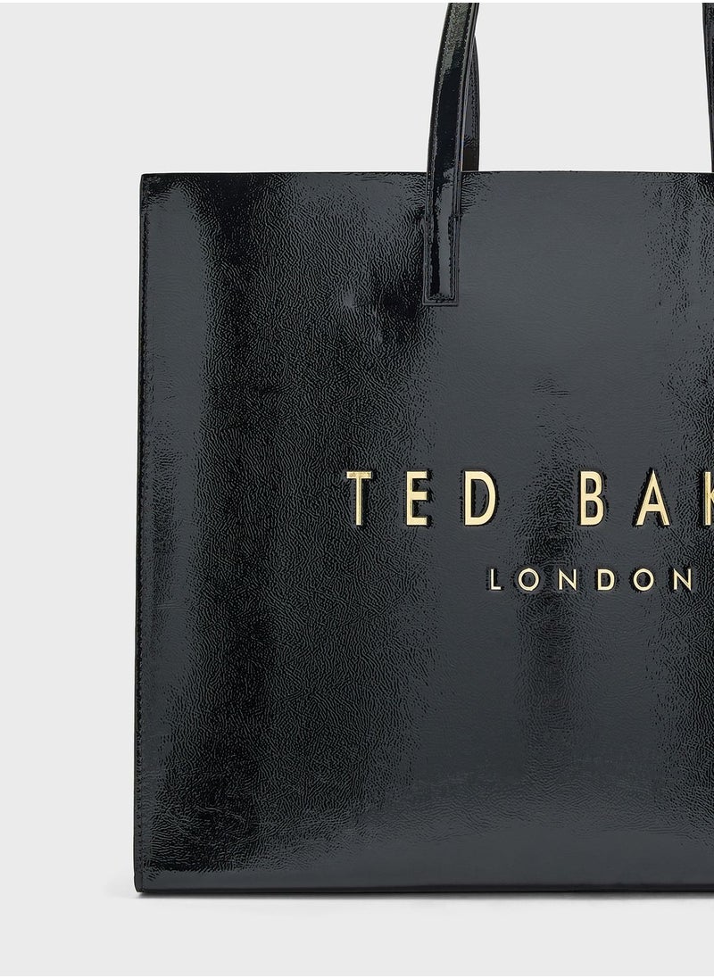 Ted Baker Crikon Wide Crinkle Texture Icon Tote Bag  - Image 4