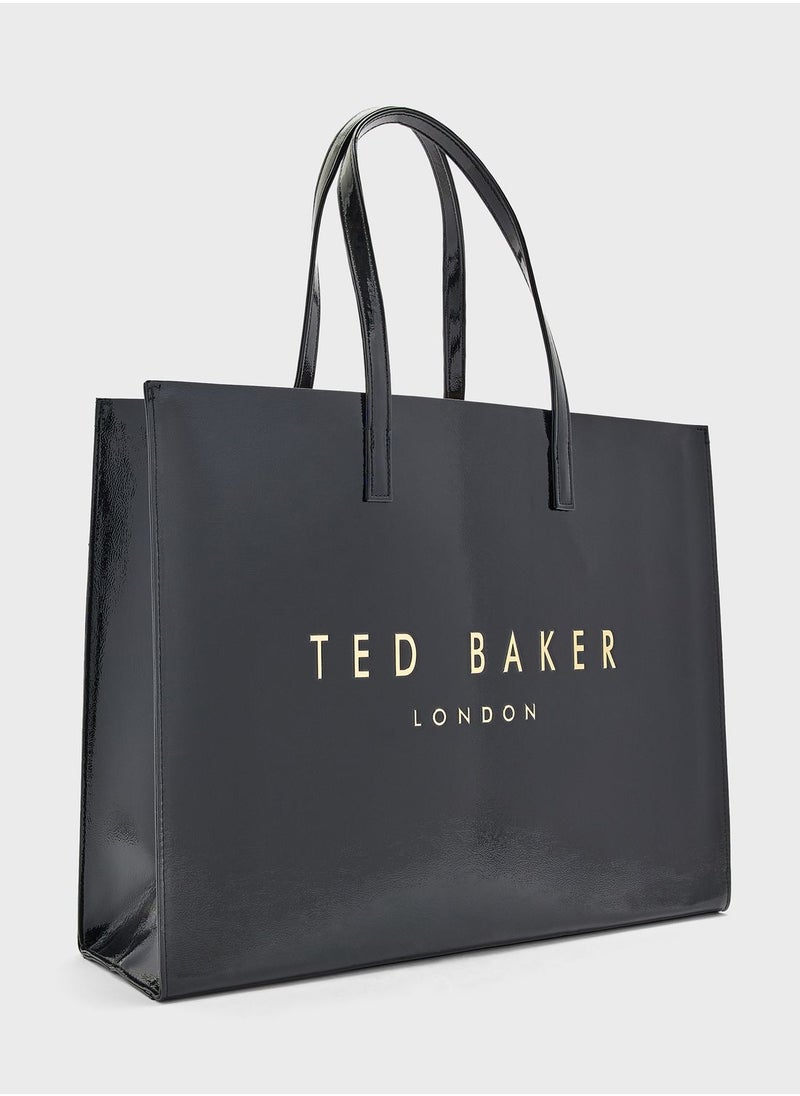 Ted Baker Crikon Wide Crinkle Texture Icon Tote Bag  - Image 3