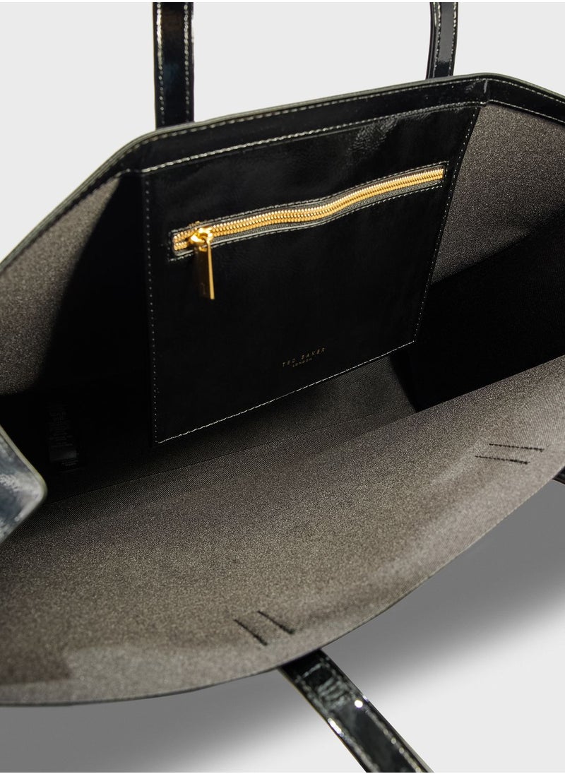 Ted Baker Crikon Wide Crinkle Texture Icon Tote Bag  - Image 5