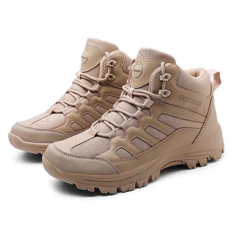 Large Size Mid-Top Outdoor Hiking Shoes For Men, Casual Hiking Shoes For Men, Camping Training Shoes, Desert Boots For Men - Image 4