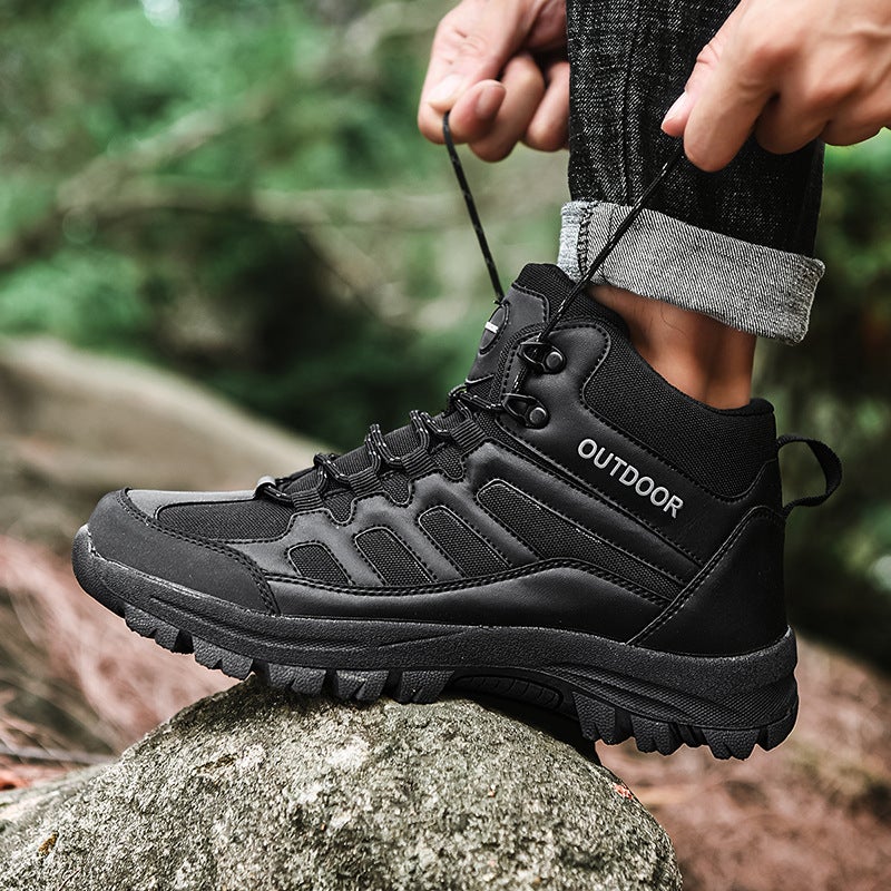 Large Size Mid-Top Outdoor Hiking Shoes For Men, Casual Hiking Shoes For Men, Camping Training Shoes, Desert Boots For Men - Image 2