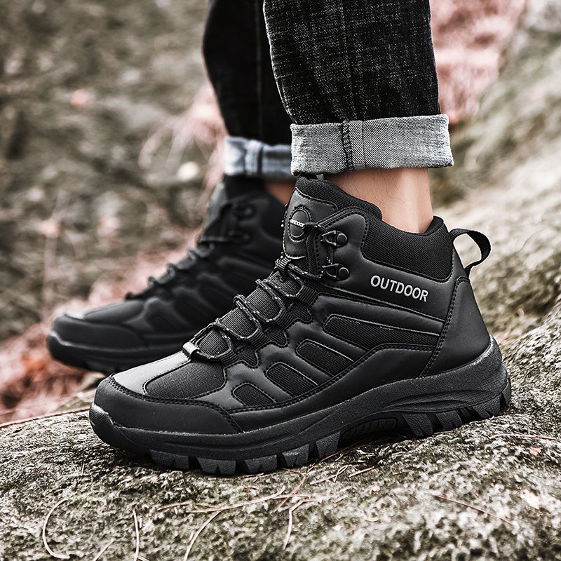 Large Size Mid-Top Outdoor Hiking Shoes For Men, Casual Hiking Shoes For Men, Camping Training Shoes, Desert Boots For Men - Image 5