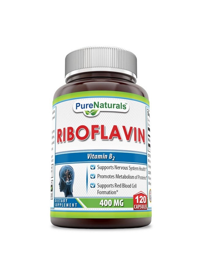 Pure Naturals - Pure Naturals Riboflavin 400 Mg 120 Capsules - Image 1