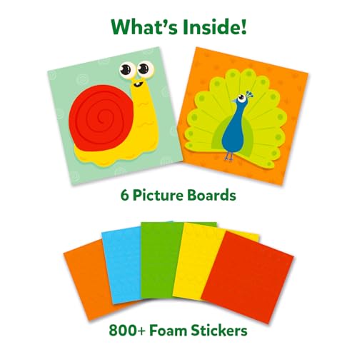 Skillmatics Foam Sticker Art Activity - Animals, Stocking Stuffers, Mess-Free Fun for Kids, 800+ 3D Foam Stickers, DIY Felt Craft Kits, Christmas Gifts for Boys & Girls Ages 3, 4, 5, 6, 7 - Image 2