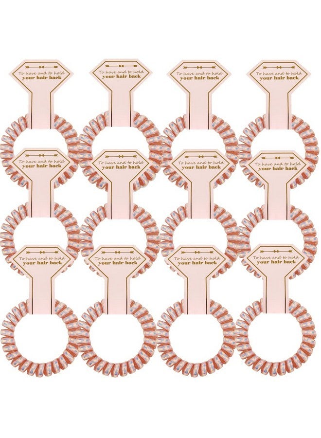Hasoar Hair Ties, 12pcs Bachelorette Party Spiral Cord Hair Coils, Bridesmaid Gift for Bridal Wedding women Parties guests Decorations Favors gifts, Rose Gold - Image 1