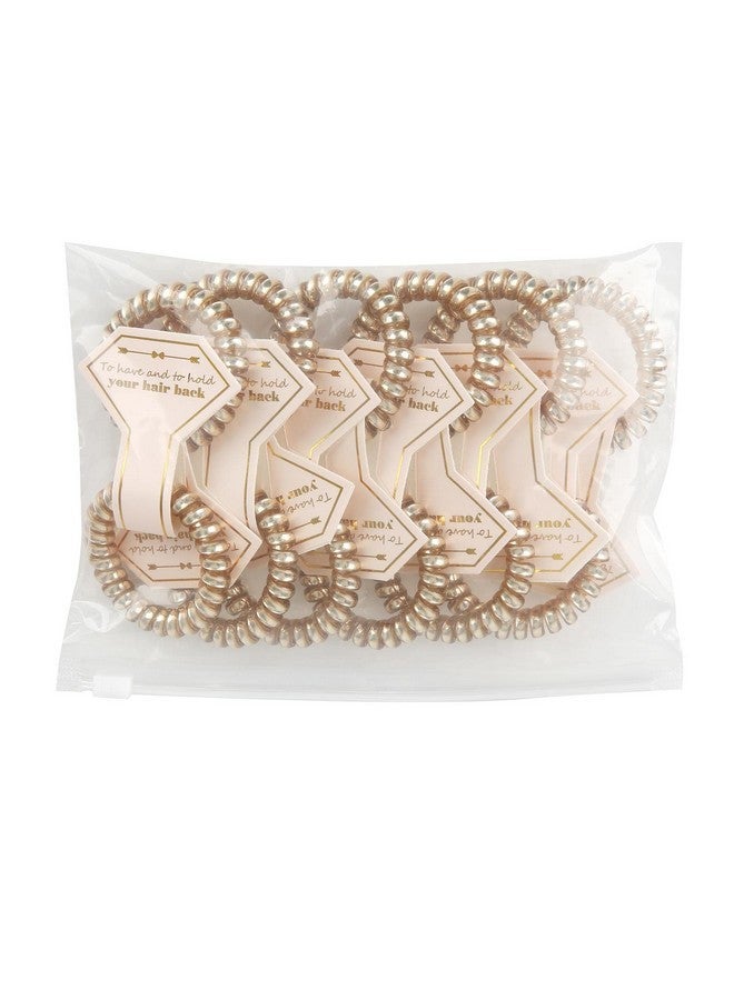 Hasoar Hair Ties, 12pcs Bachelorette Party Spiral Cord Hair Coils, Bridesmaid Gift for Bridal Wedding women Parties guests Decorations Favors gifts, Rose Gold - Image 3