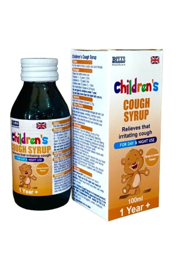 BELLS Children's Cough Syrup Honey & Lemon -100 ml 1 Year+ - Image 1