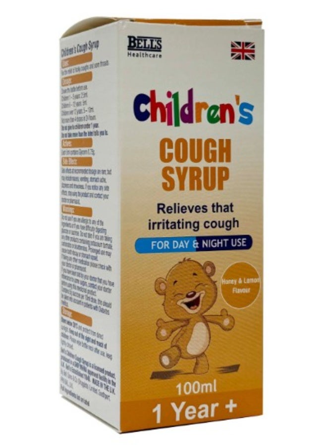 BELLS Children's Cough Syrup Honey & Lemon -100 ml 1 Year+ - Image 2