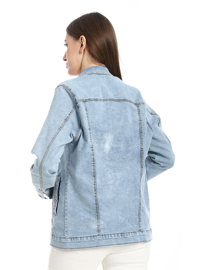 Andora Classic Light Blue Denim Jacket_Indigo - Image 3