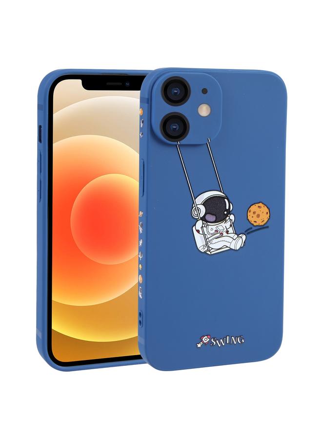 S-TOP Case For iPhone 12 Astronaut Swinging Pattern TPU Phone Case - Image 1
