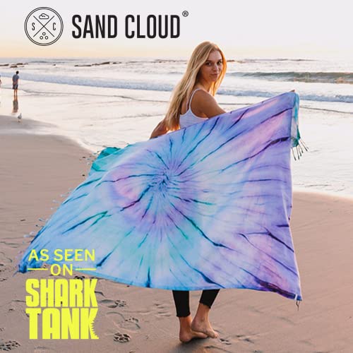 Sand Cloud Turkish Beach Towel - Sand Free - 100% Organic Turkish Cotton Yarn - Quick Dry Towel for Beach, Picnic Blanket or Throw - As Seen on Shark Tank - Tie Dye (Luna) - Image 3