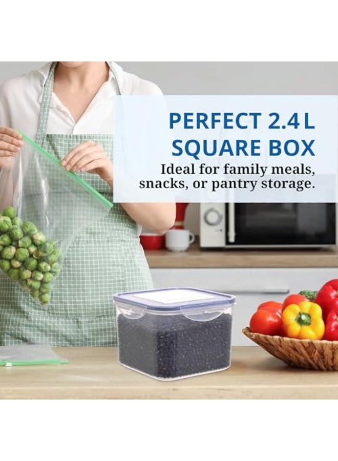 Westinghouse 2.4L Square Food Storage Box | Durable BPA-Free Plastic | Airtight Seal | Ideal for Large Food Portions - Image 3