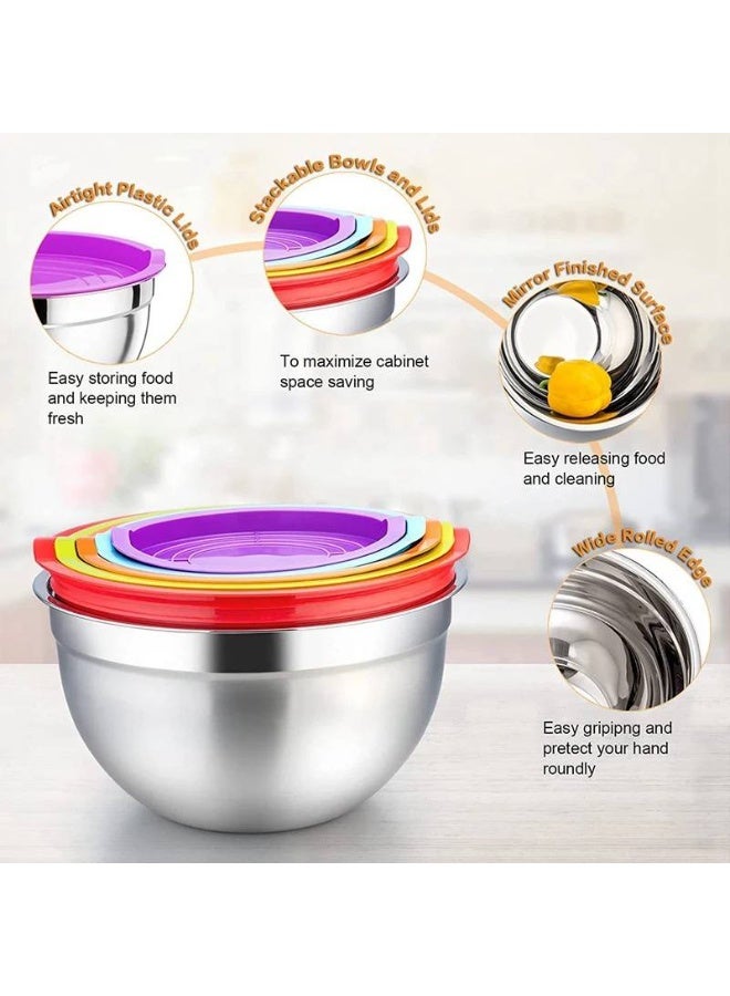 5-piece stainless steel refrigerator set in various sizes - Image 4