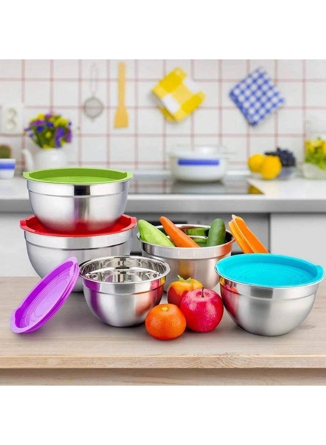 5-piece stainless steel refrigerator set in various sizes - Image 3