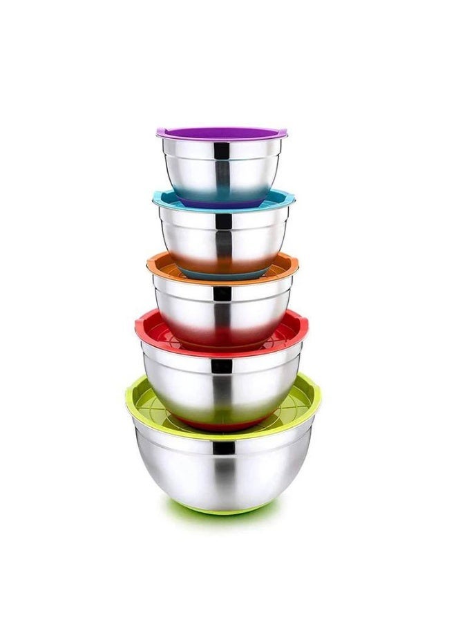 5-piece stainless steel refrigerator set in various sizes - Image 2