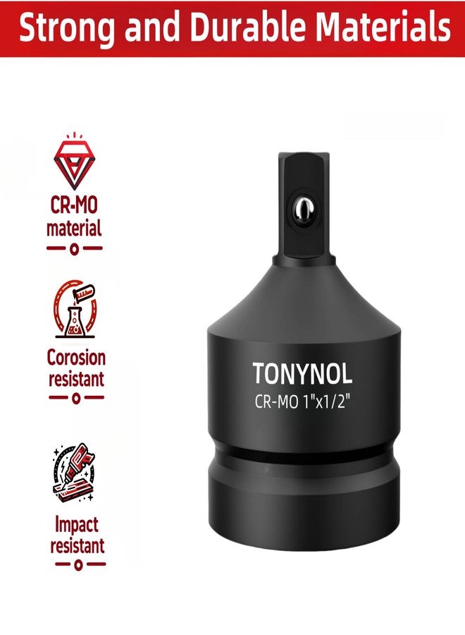 TONYNOL Impact Socket Adapter and Reducer 3/4 Inch Drive F to 1 Inch M,Chrome Molybdenum Steel Converter for Auto Construction - Image 5