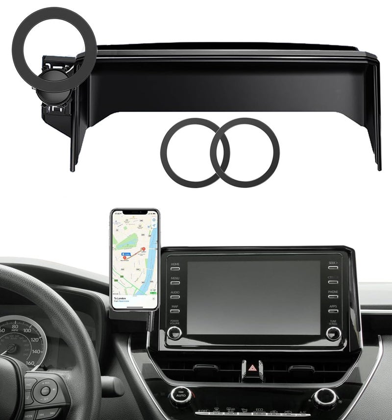 Hesanzol Car Phone Mount for 2019-2025 Toyota Corolla / 2019-2025 Toyota Corolla Hatchback / 2023-2025 Corolla Cross, Fits 8-Inch Touchscreen, for MagSafe Magnetic Car Phone Holder, Toyota Corolla Accessories - Image 1