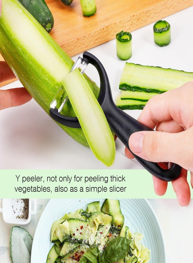 Senbowe Upgrade Potato Peeler for Kitchen, 6PCS Stainless Steel Vegetable Peeler, I and Y Food Peeler for Apple Fruit Carrot Zucchini Cucumber,Good Grip Veggie Peeler Makes Peeling Very Easy - Image 2