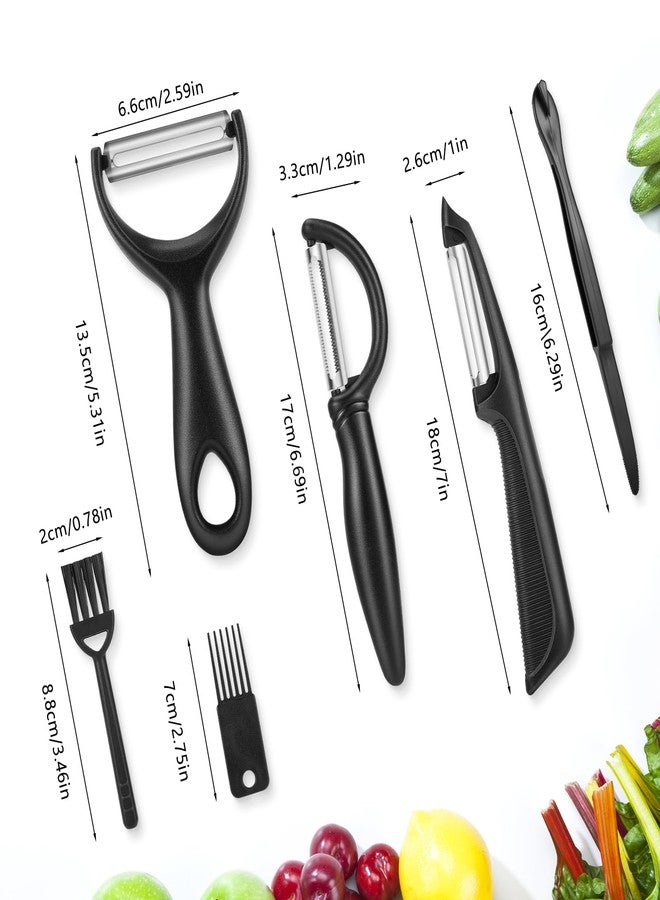 Senbowe Upgrade Potato Peeler for Kitchen, 6PCS Stainless Steel Vegetable Peeler, I and Y Food Peeler for Apple Fruit Carrot Zucchini Cucumber,Good Grip Veggie Peeler Makes Peeling Very Easy - Image 5