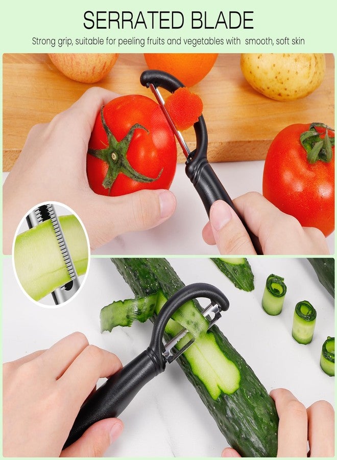 Senbowe Upgrade Potato Peeler for Kitchen, 6PCS Stainless Steel Vegetable Peeler, I and Y Food Peeler for Apple Fruit Carrot Zucchini Cucumber,Good Grip Veggie Peeler Makes Peeling Very Easy - Image 3