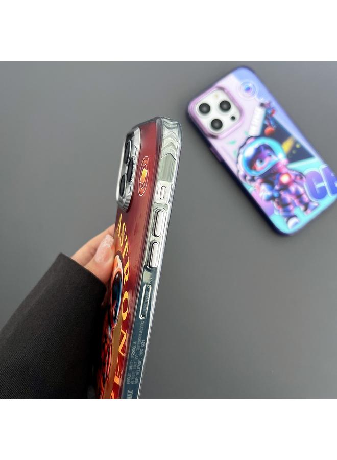 S-TOP Case For iPhone 14 Engraved Colorful Astronaut Phone Case - Image 5