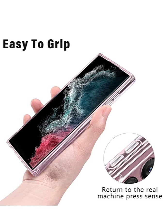 Samsung Galaxy S23 Ultra Case Slim Thin Magnetic Case Shock Absorption Anti-Scratch Hard Back Crystal Case Cell Phone Cover Compatible with Samsung Galaxy S23 Ultra Case