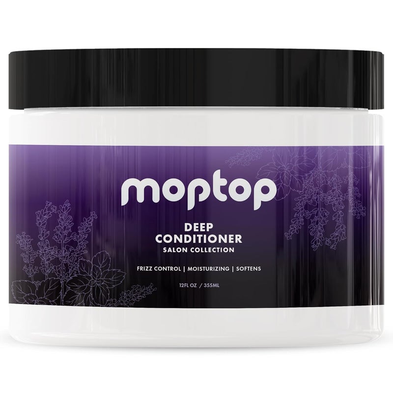 MopTop Salon Deep Conditioner  Conditioning Hair Mask for Intense Hydration for Dry Damaged Hair  Frizzy Curls Sulfate Free  Paraben Free Hair Care for All Hair Types Lavender Mint 12oz
