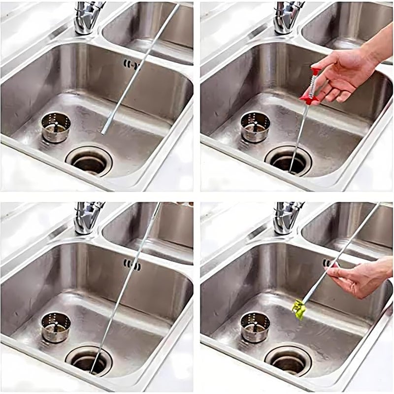 Domejo Flexible Grabber Claw Pick Up Reacher Tool with 4 Claws Bendable Hose Pickup Reaching Assist Tool for Litter Pick, Home Sink, Drains, Toilet (79 inch) - Image 4