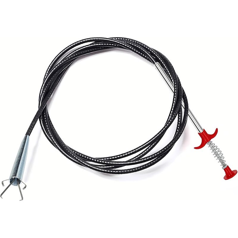 Domejo Flexible Grabber Claw Pick Up Reacher Tool with 4 Claws Bendable Hose Pickup Reaching Assist Tool for Litter Pick, Home Sink, Drains, Toilet (79 inch) - Image 1