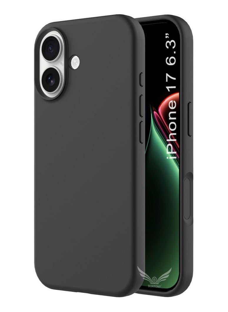 BORTONY iPhone 17 Case Soft Jelly Silicone Cover for iPhone 17 with Inside Microfiber Lining Shockproof Protective Phone Case for iPhone 17 6.3 inch - Image 1