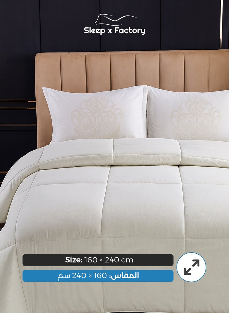 Sleep x Factory Rest Dose Cotton Duvet Insert – Microfiber Fill – Lightweight & Lofty – 160 × 240 cm - Image 3