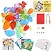 Odoorgames 36 Pcs Translucent Pebbles Rainbow StonesLight Table Manipulatives PreschoolLight Table Accessories Includes 24 Activity Cards - Image 2