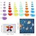 Odoorgames 36 Pcs Translucent Pebbles Rainbow StonesLight Table Manipulatives PreschoolLight Table Accessories Includes 24 Activity Cards - Image 4