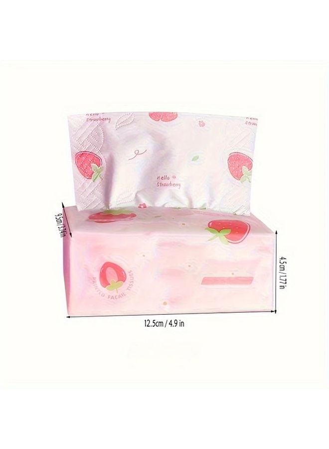 Strawberry Printed 4 Layer Soft Tissue Paper 75 Sheets For Home Party And Daily Cleaning - Image 5