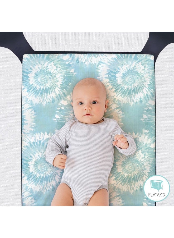 The Peanut Shell أوراق بيبي شيلد للعب، أوراق سرير ميني، أوراق بلايارد، بلاي بن، أغطية سرير محمولة للصبي أو الفتاة، تصميم بوهيمي مع صبغة 3 حزمة - Image 4