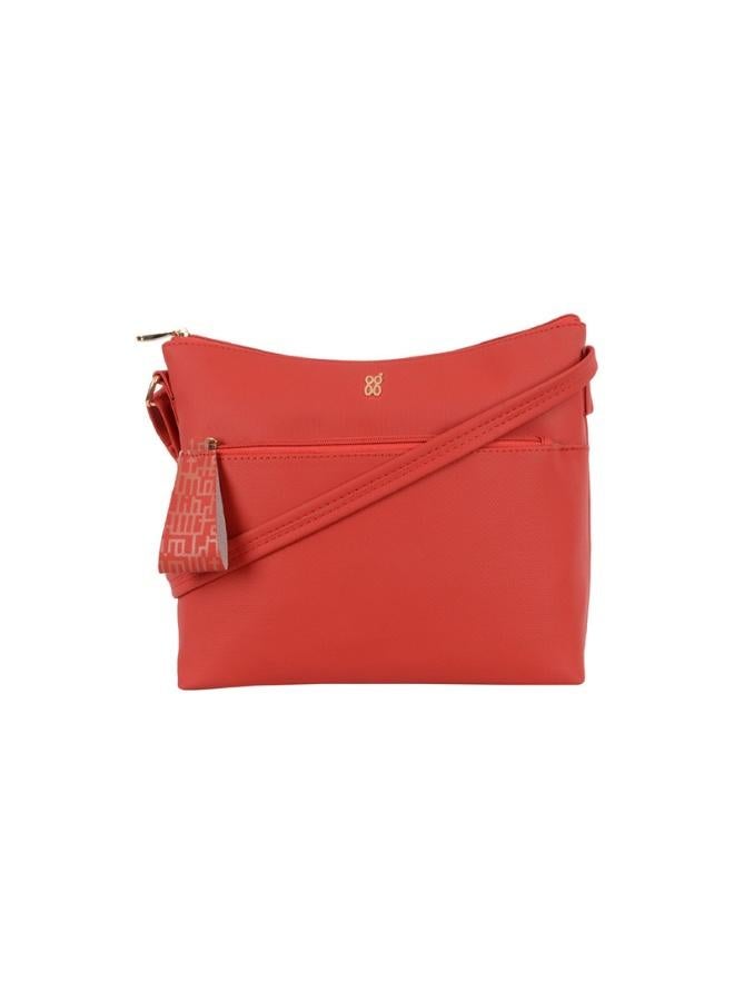 Baggit Women Red Sling Bag Small Size | Ladies Stylish Casual Cross Body Purse Handbag - Image 1