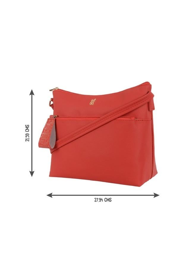 Baggit Women Red Sling Bag Small Size | Ladies Stylish Casual Cross Body Purse Handbag - Image 3