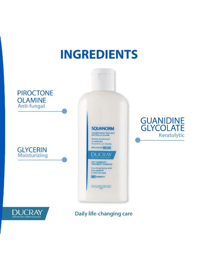 Ducray Squanorm Anti-Dandruff Shampoo 200 ml - Image 3