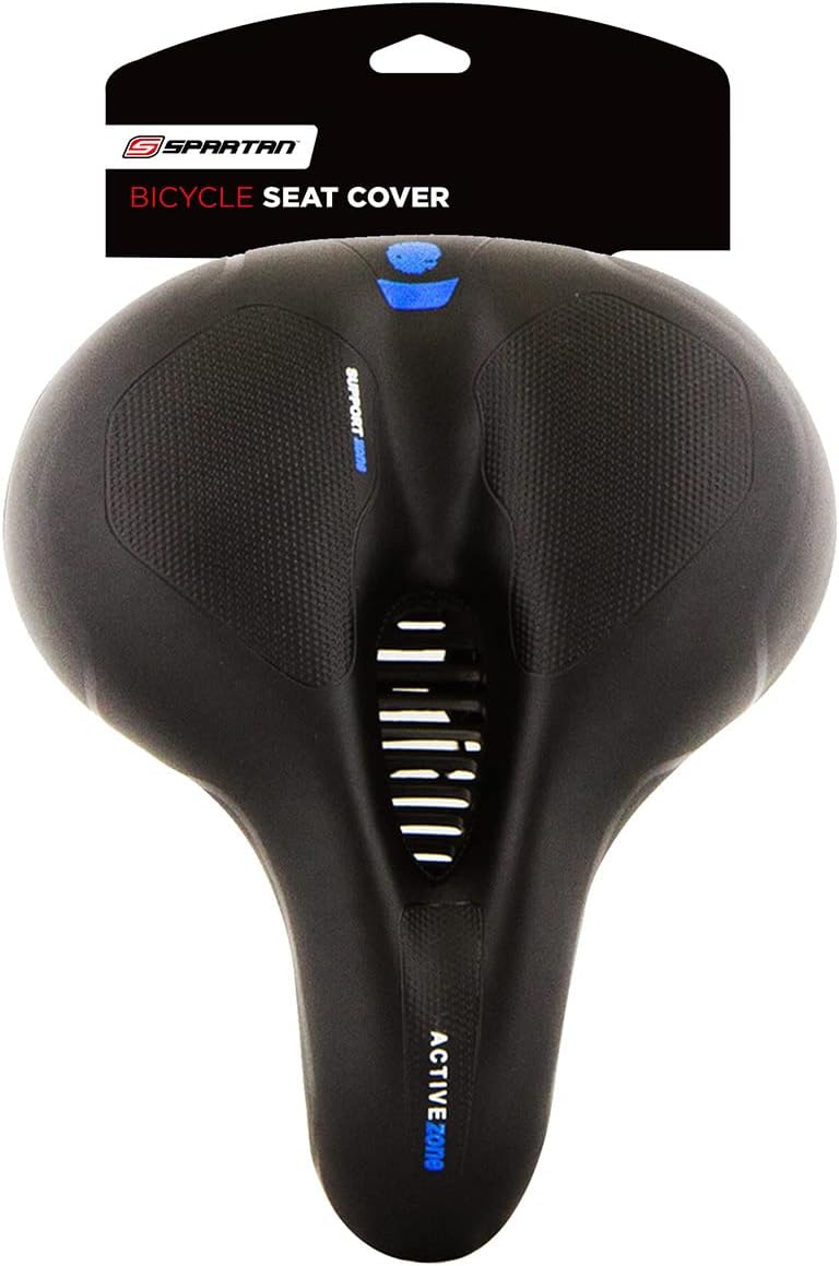 سبارتان مقعد دراجة – أسود، SP-9034، مريح ومتين للدراجات الجبلية وركوب المدينة - Image 1