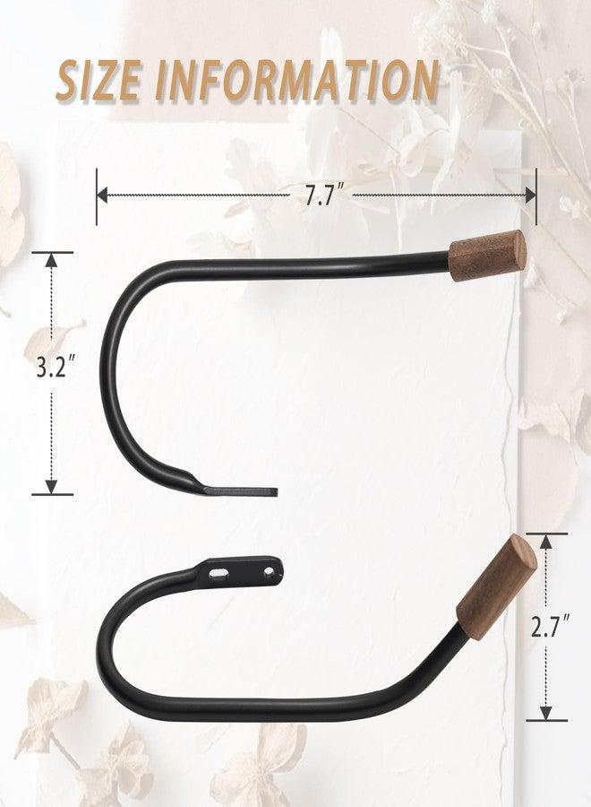 warmtone Curtain Holdbacks Farmhouse Curtain Holder for Drapes Tiebacks, Quality Metal Decorative Holder for Window Curtain Panels, Pack-2, Matte Black - Image 3
