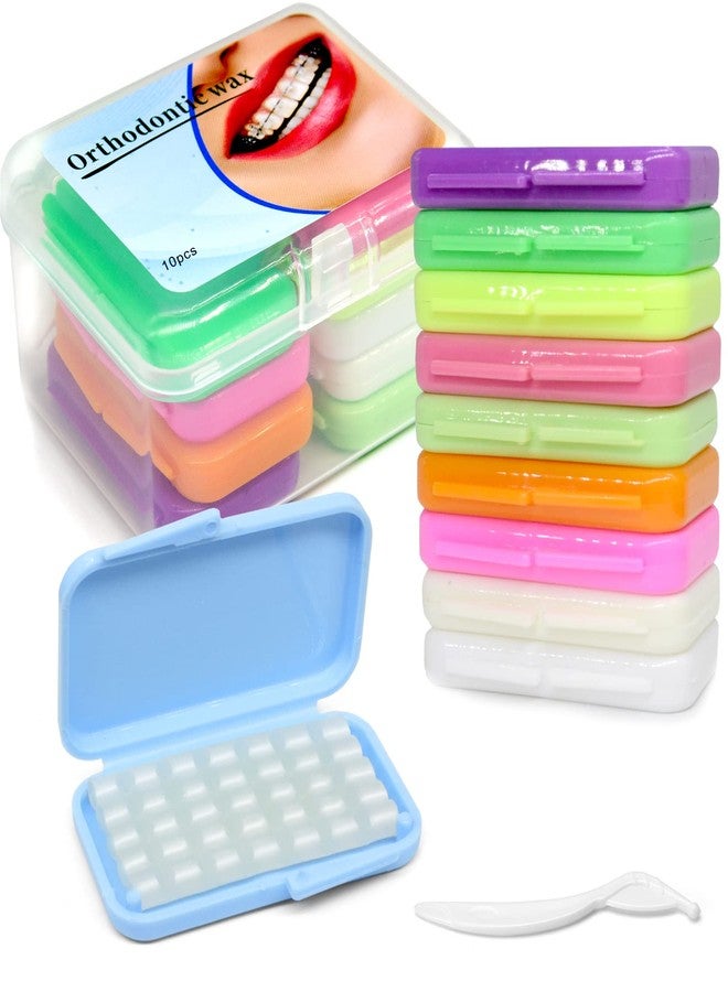 BVN Braces Wax 10 Pack (50 Strips Total – Orthodontic Wax for Braces, Dental Wax for Sharp Brackets, Mouth Ulcer Relief Wax for Braces Wearers, Aligners & Dentures - Image 1